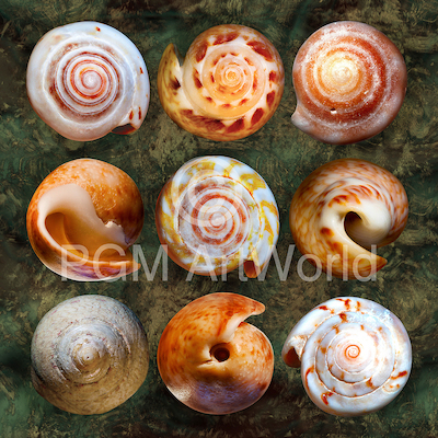 150cm x 150cm Shellspiral2 von Roberto Scaroni