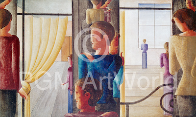 Array Zwölfergruppe mit Interieur von Oskar Schlemmer
