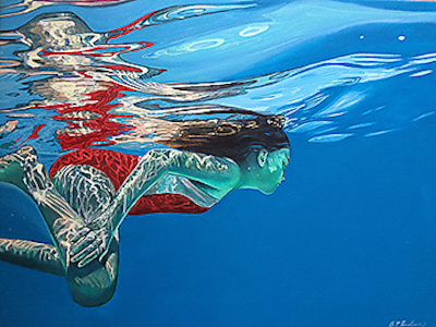 Array Swimmer dissolving von Brigitte Yoshiko Pruchnow