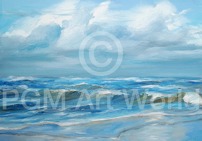 100cm x 70cm Nachmittagslicht am Strand von Werner Maier