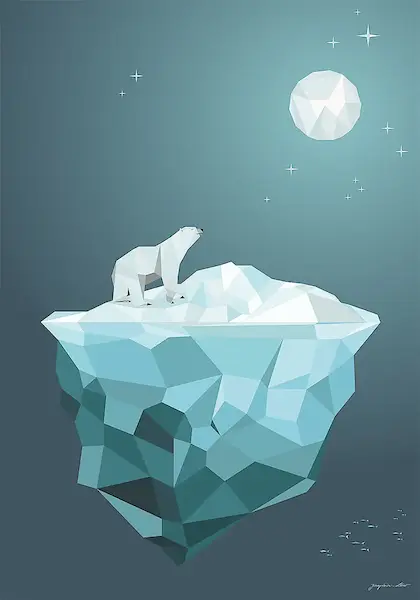 cm x cm Eismond von Josephine Läer