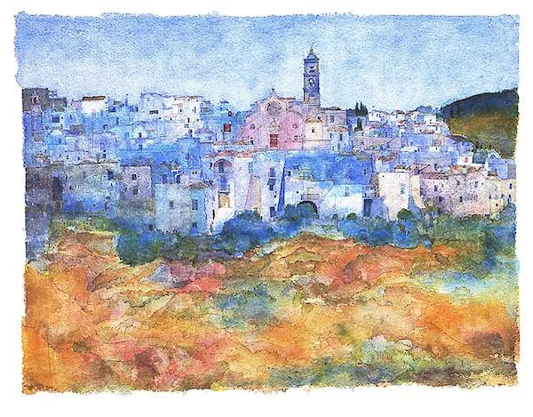 100cm x 70cm Miglionico / Basilicata, RWE-9930 von Ralf  Westphal