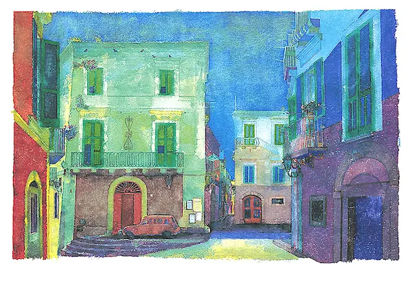 90cm x 70cm Via Palazzi-Trani / Apulien, RWE-99 von Ralf  Westphal