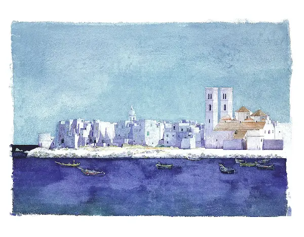 90cm x 70cm Molfetta, Apulien von Ralf Westphal