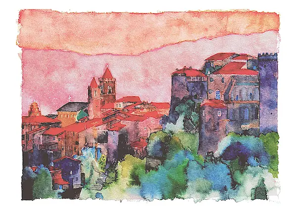 70cm x 50cm Fosdinovo, Lunigiana, Apuanische Alpen von Ralf Westphal