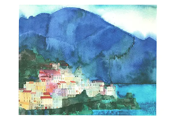 70cm x 50cm Amalfi, Golf von Salerno von Ralf Westphal