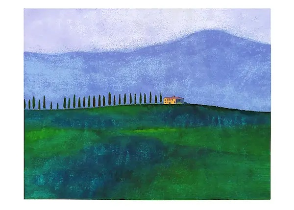70cm x 50cm Abendstimmung in der Toskana von Ralf Westphal