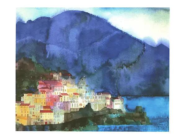 40cm x 30cm Amalfi, Golf von Salerno von Ralf Westphal