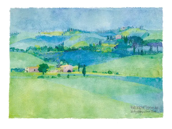 80cm x 60cm Abbazia di Monte Oliveto, Toskana von Ralf Westphal