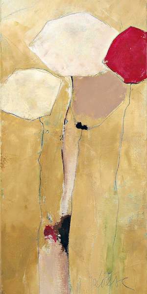 Array White Flowers with Red 2 von Anne L. Strunk