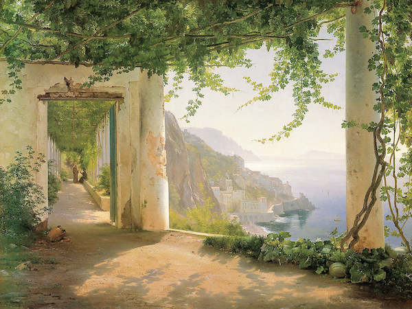 101cm x 76cm Amalfi Cappuccini von Carl Frederic Aagaard