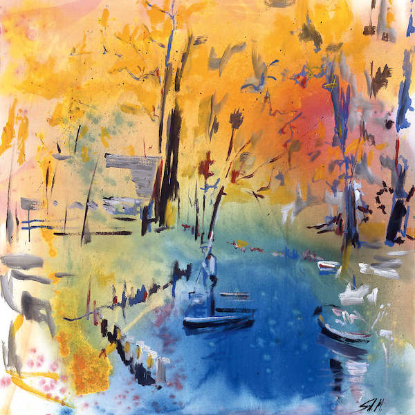 Array Landschaft mit Boot von Stefan Miteff