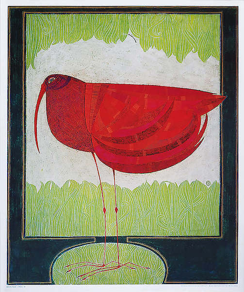 52cm x 62cm Vogel 10a von Beate Rose