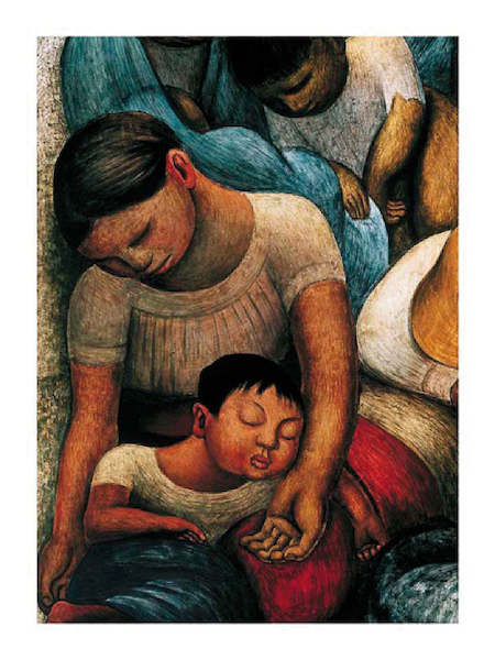 60cm x 80cm La Noche de Los Pobres von Diego Rivera