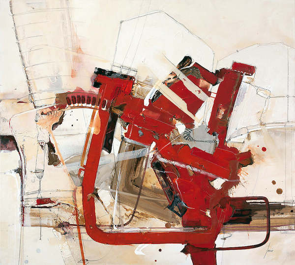 150cm x 135cm Wenn die roten Wellen von Norbert Mayer
