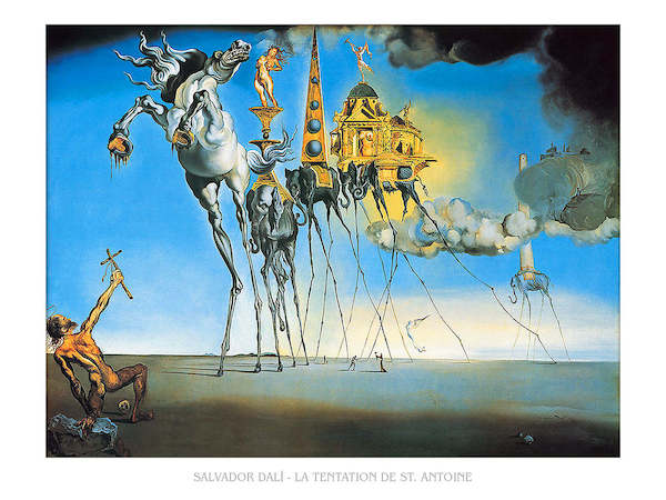 60cm x 80cm La tentation de St. Antoine von Salvador Dali