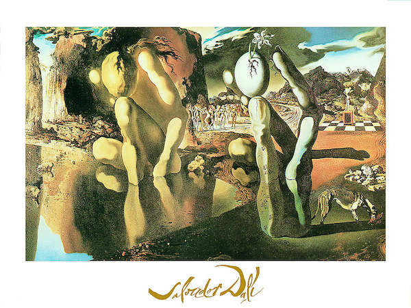 80cm x 60cm La metamorfosi di narciso von Salvador Dali