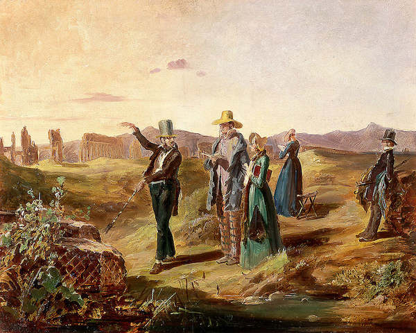 75cm x 60cm Engländer in der Campagna von Carl Spitzweg