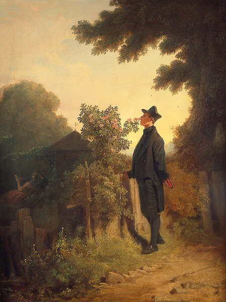 45cm x 60cm Der Rosenfreund von Carl Spitzweg