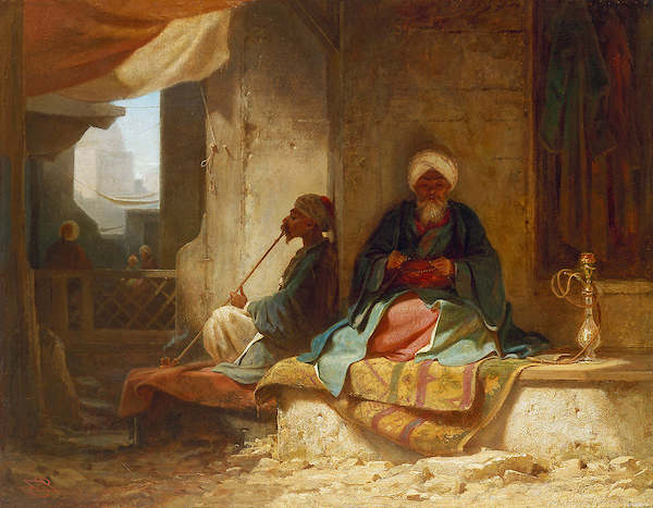 Array Zwei Türken im Kaffeehaus von Carl Spitzweg