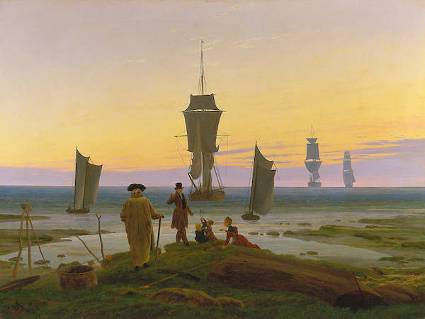 100cm x 75cm Die Lebensstufen von Caspar David Friedrich