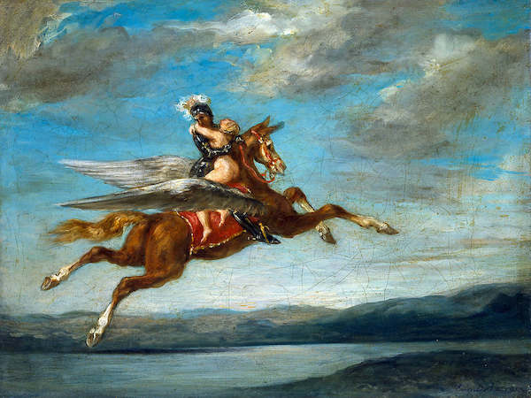 Array Roger und Angélique von Eugene Delacroix