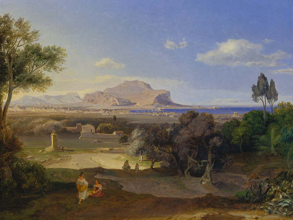 Array Palermo mit Monte Pellegrini von Carl Rottmann