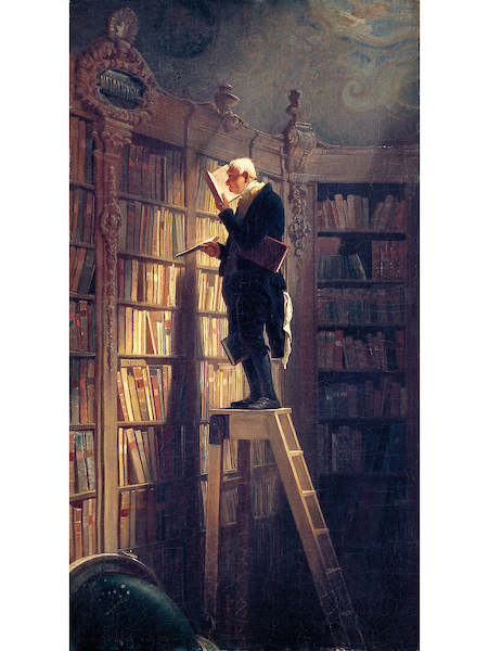 60cm x 80cm Der Bücherwurm von Carl Spitzweg
