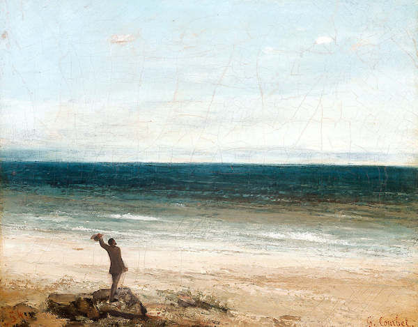 Array Le bord de mer à Palavas von Gustave Courbet
