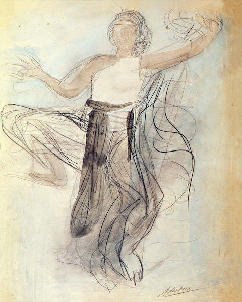 Array Danseuse cambodgienne de face von Auguste Rodin