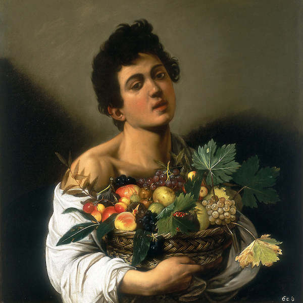 Array Junger Mann mit Fruchtkorb von Caravaggio
