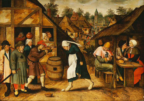 Array Der Eiertanz von Pieter III Brueghel