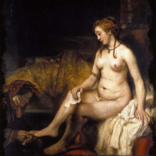 Array Bathseba im Bade von Rembrandt van Rijn