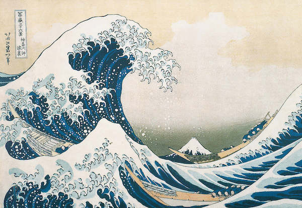 Array Die grosse Welle von Kanagawa von K. Hokusai
