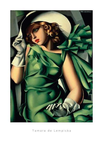 50cm x 70cm Young Lady with Gloves von Tamara De Lempicka