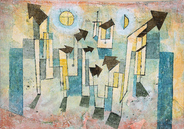 100cm x 70cm Tempel der Sehnsucht von Paul Klee