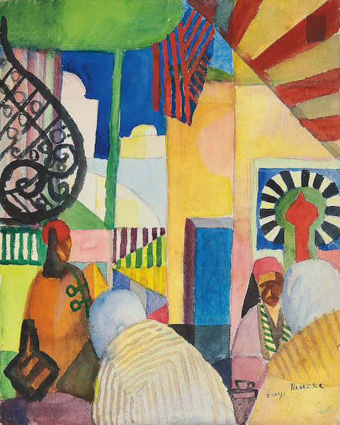 Array Im Basar von August Macke