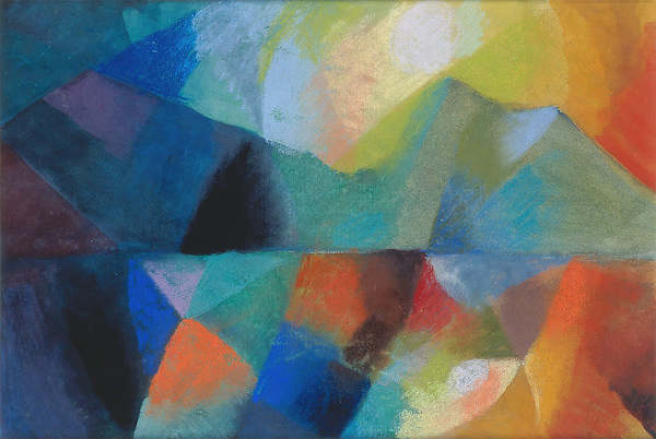 Array Farbkomposition (Thuner See) von August Macke