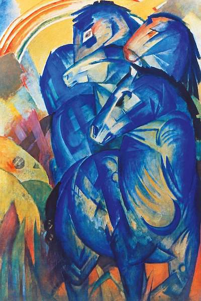 Array Turm der blauen Pferde von Franz Marc