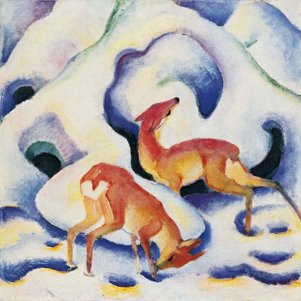 Array Rehe im Schnee von Franz Marc