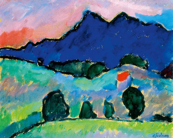 Array Blauer Berg von Alexej Jawlensky