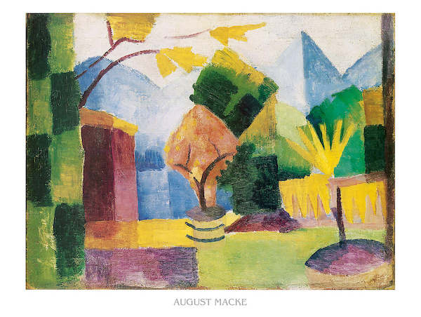 80cm x 60cm Garten am Thuner See von August Macke