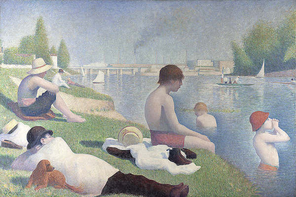 Array Die Badenden in Asnières von Georges Pierre Seurat