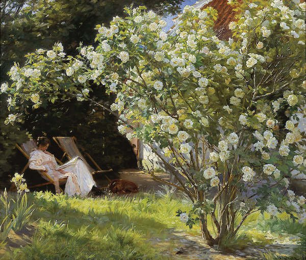 Array Rosen - Marie im Garten von Peter Severin Kroyer