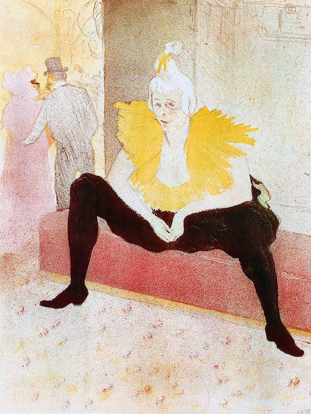 Array La Clownesse von Henri de Toulouse-Lautrec