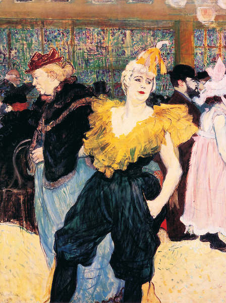 Array La Clownesse von Henri de Toulouse-Lautrec