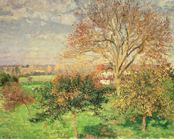 Array Herbstmorgen in Eragny von Camille Pissarro
