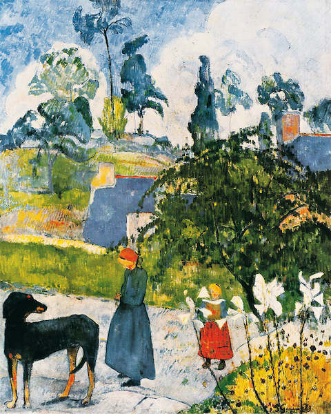 Array Bretonische Landschaft von Paul Gauguin