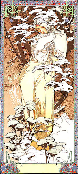 Array Winter II von Marie Alphonse Mucha