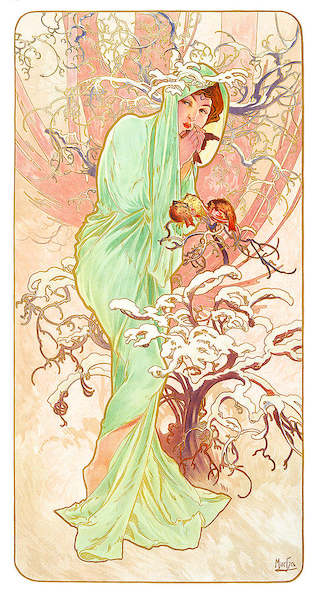 Array Winter von Marie Alphonse Mucha
